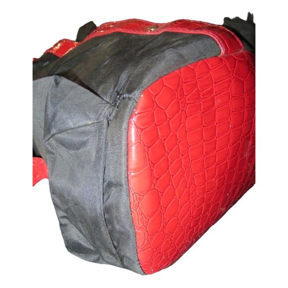 ED HARDY by Christian Audigier Y2K Mermaid Black Canvas & Patent Leather Trim & - Picture 7 of 12